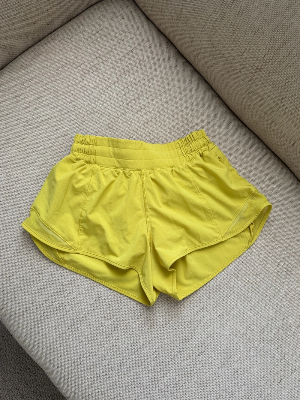 Lululemon Bright Lemon Athletic Shorts